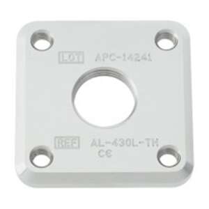 Aluminum square 4-hole base plate with 3/4-16 threaded center hole 250" 