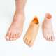 Specialtillverkad silikon delproteser fötter och tår