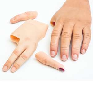 Specialtillverkad silikon delproteser för händer och fingrar